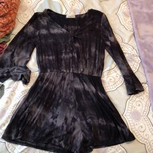 Black tie dye romper